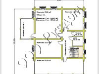 План второго этажа двухэтажного дома со смотровой башенкой Ретро-1